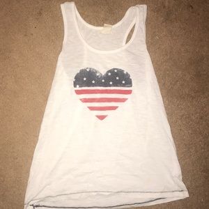 Tank top with American flag heart!❤️💙